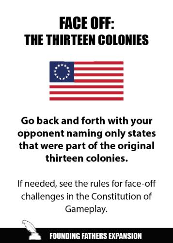 Face-Off: Thirteen Colonies